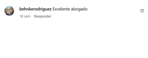 Captura del testimonio de @behnkerodriguez en Instagram